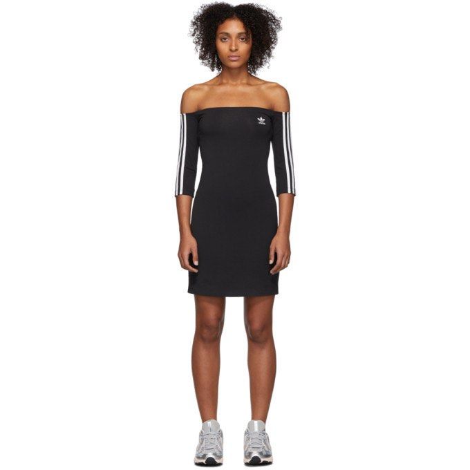 Adidas Black Off The Shoulder Dress Women s Fashion Dresses Sets Dresses on Carousell