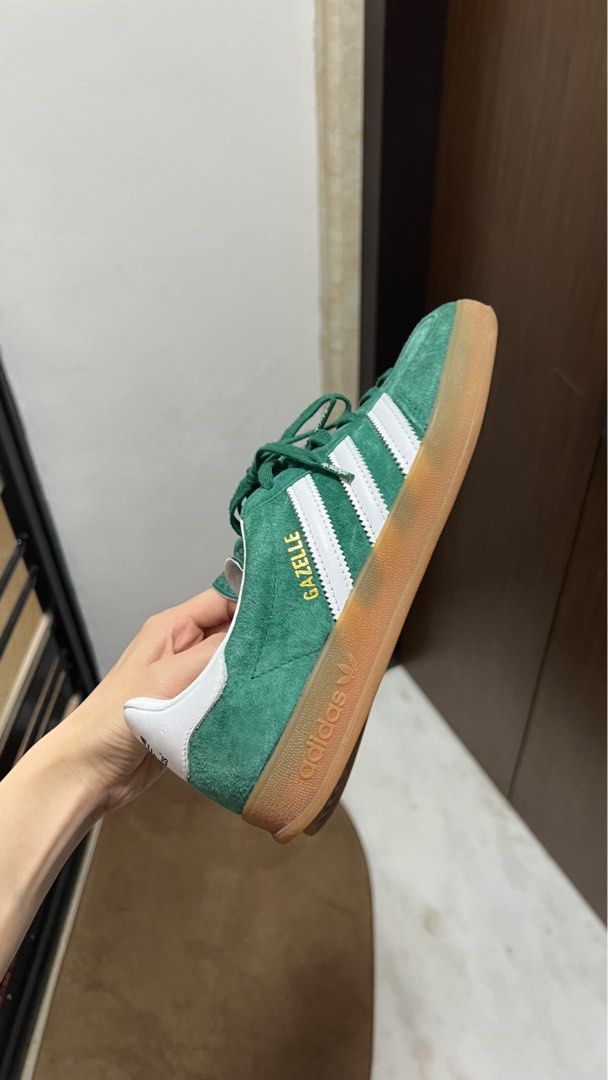 adidas gazelle indoor in green eu 38, Women's Fashion, Footwear, Sneakers  on Carousell