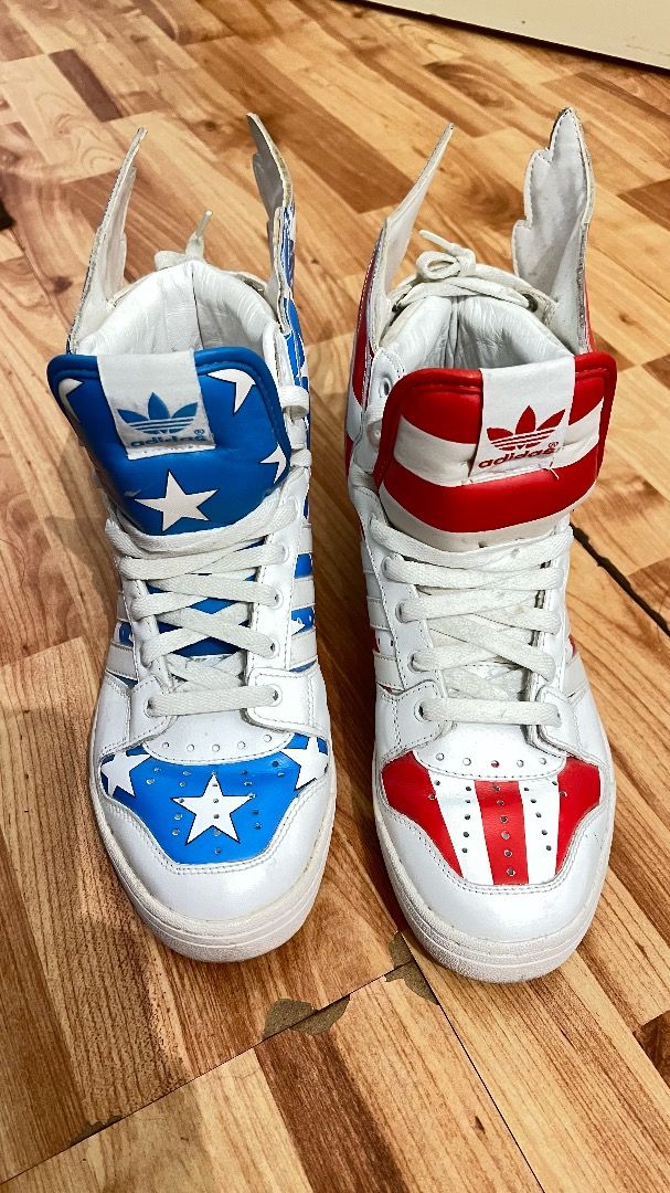 Adidas Jeremy Scott Wings 2.0 US FLAG Stars and Stripes Men s Fashion Footwear Casual shoes on Carousell