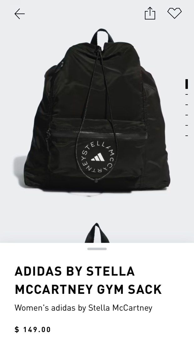 Adidas X Stella McCartney Backpack like new, Women's Fashion