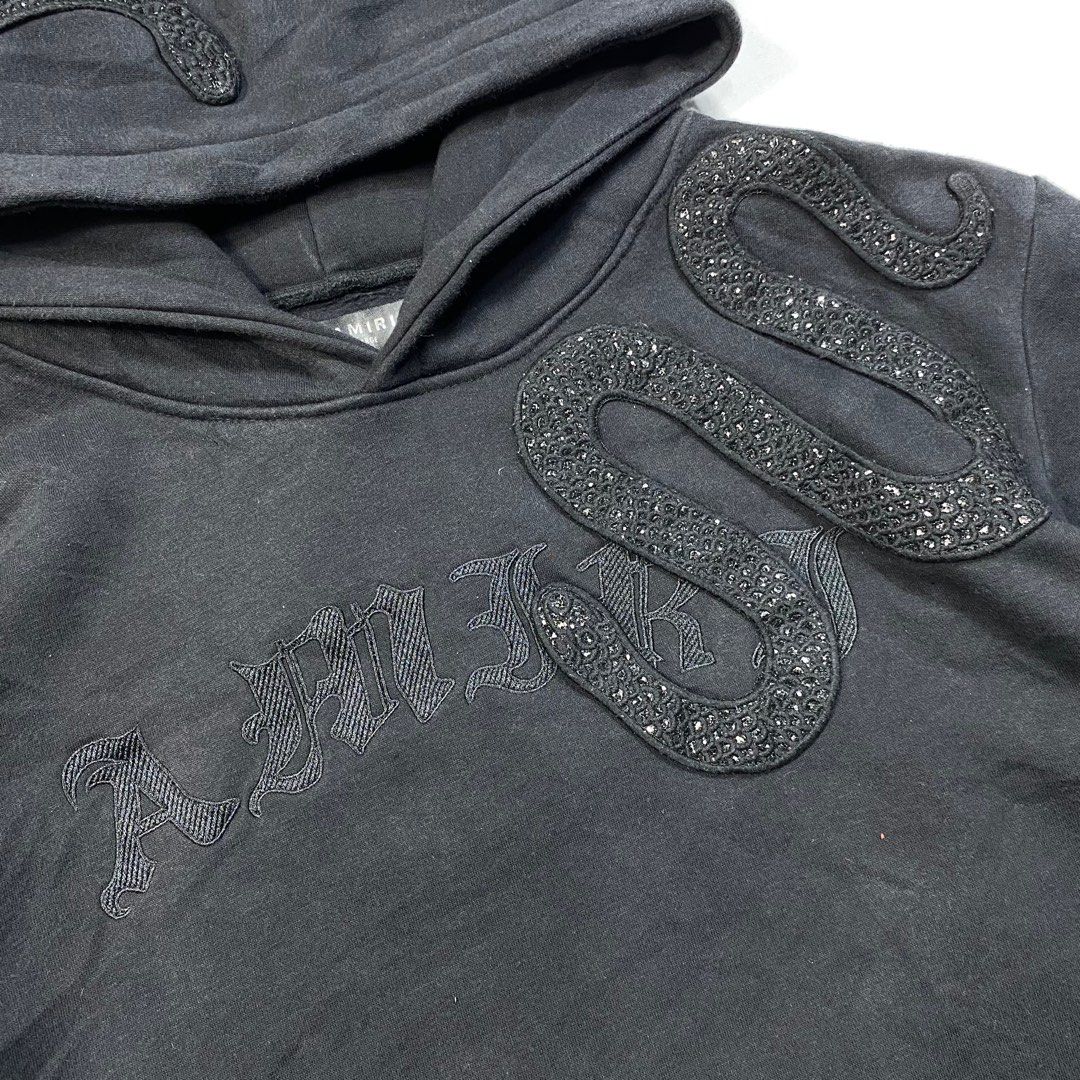 Amiri glitter snake hoodie hot sale