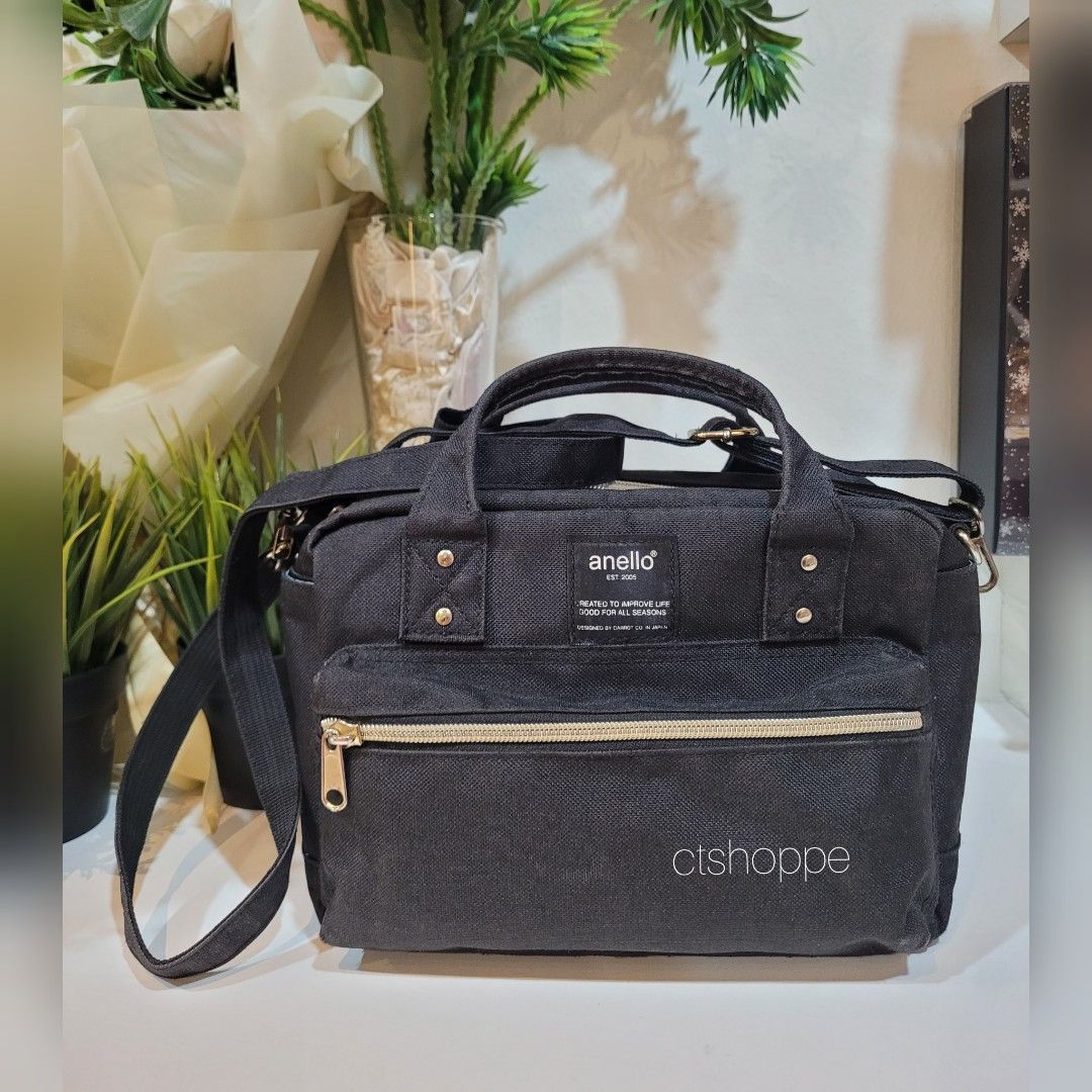 Anello Square Canvas Sling Crossbody Handbag