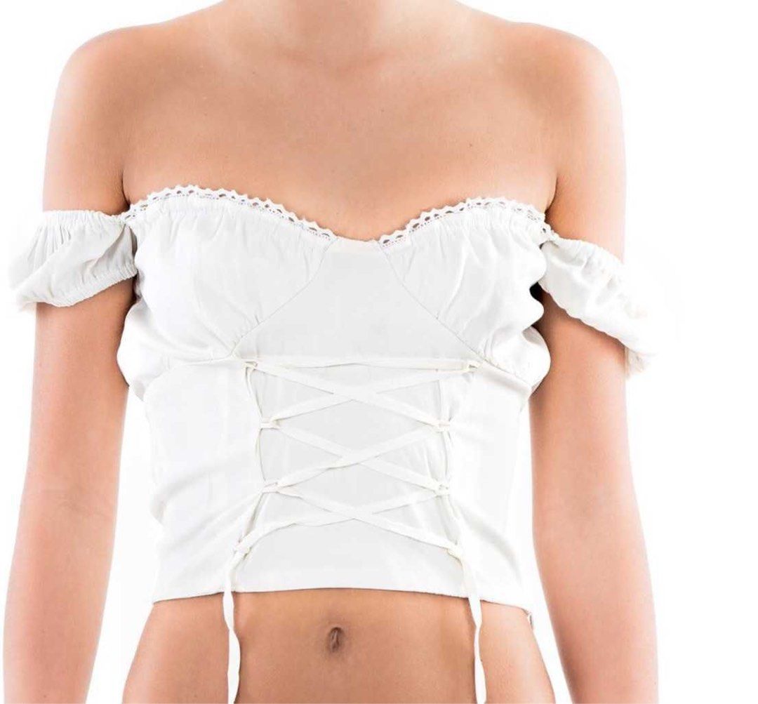 bamba swim lolita top, Women's Fashion, Tops, Blouses on Carousell