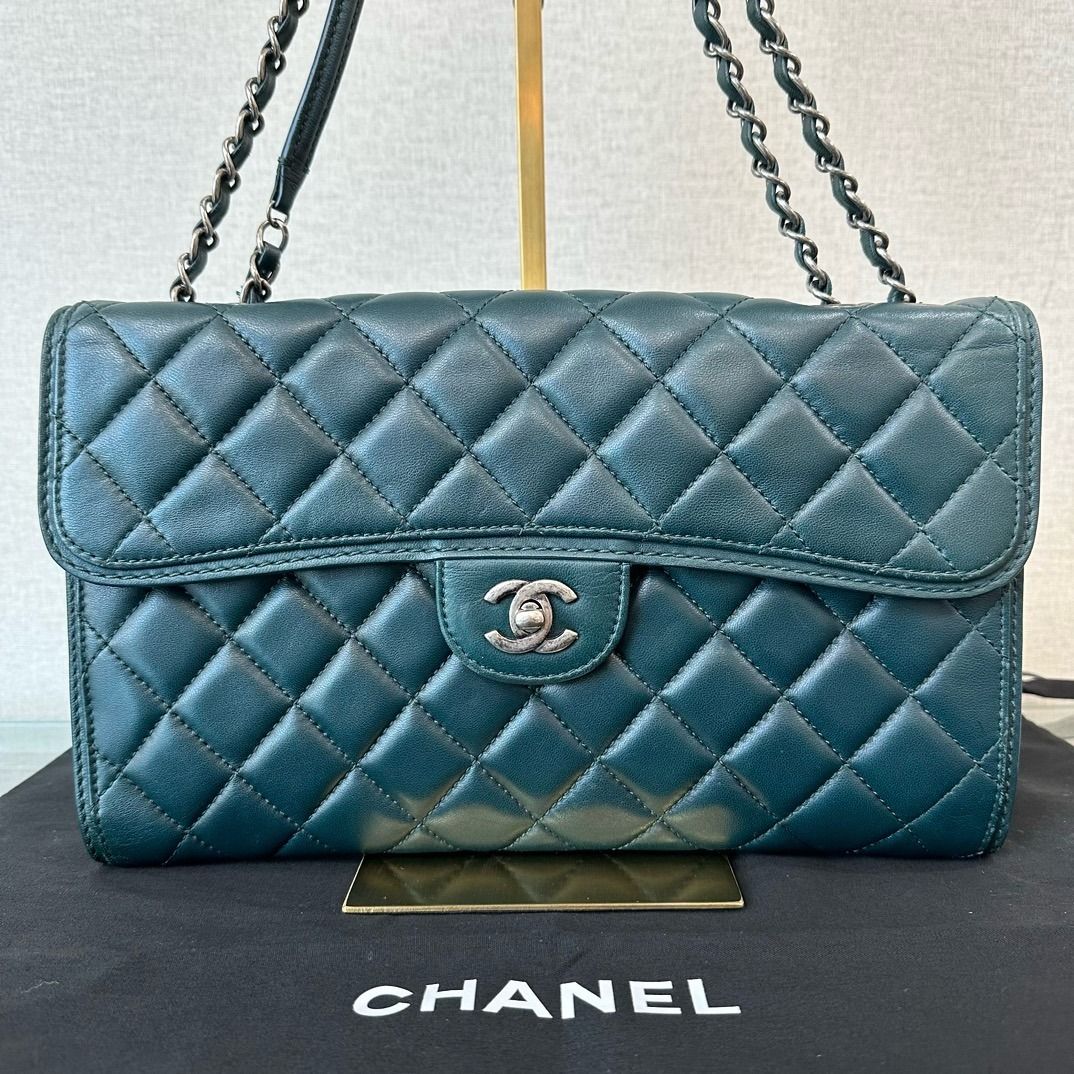 Chanel Seasonal Flap Bag in Teal SHW Luxury Bags Wallets on Carousell