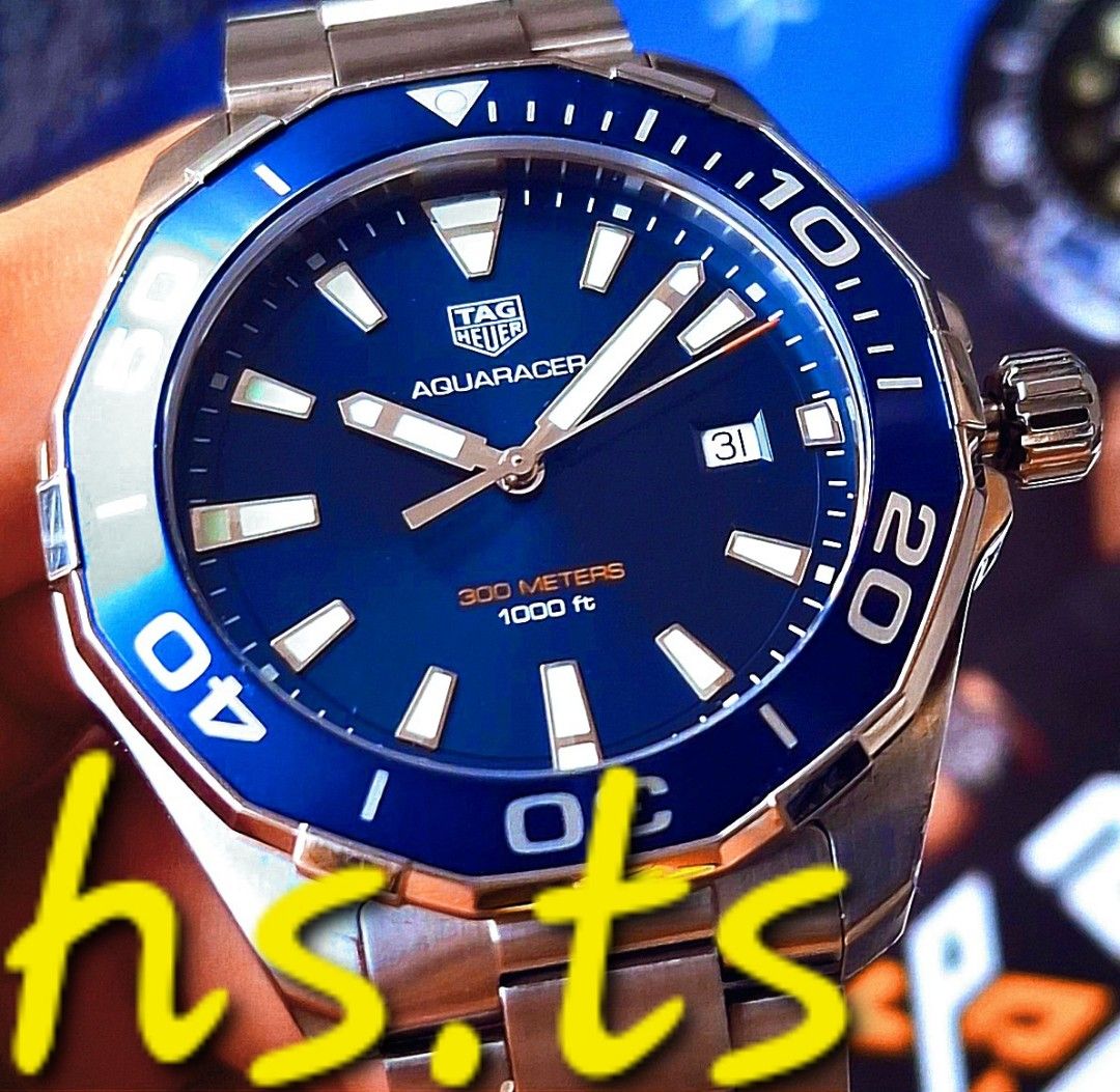 CHEAPEST Tag Heuer Aquaracer Blue 43mm Quartz Divers Watch Discontinued Luxury Watches on Carousell