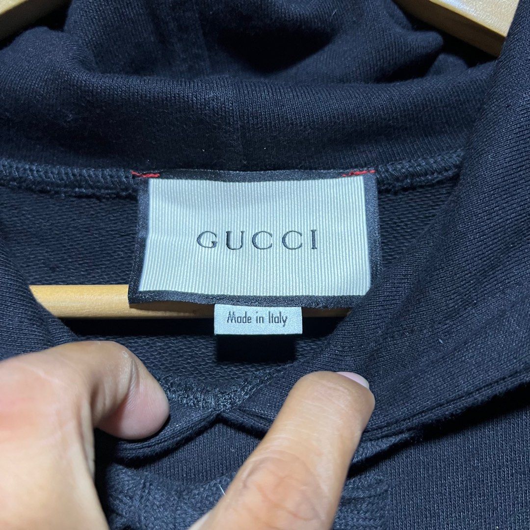 Gucci Interlocking G Cotton Hoodie Black