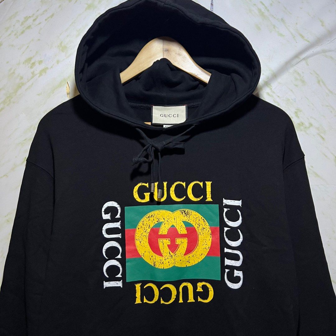 Gucci hooded sweatshirt with interlocking g sale