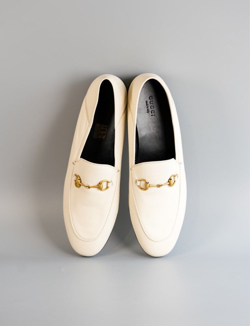Gucci horsebit loafers white discount