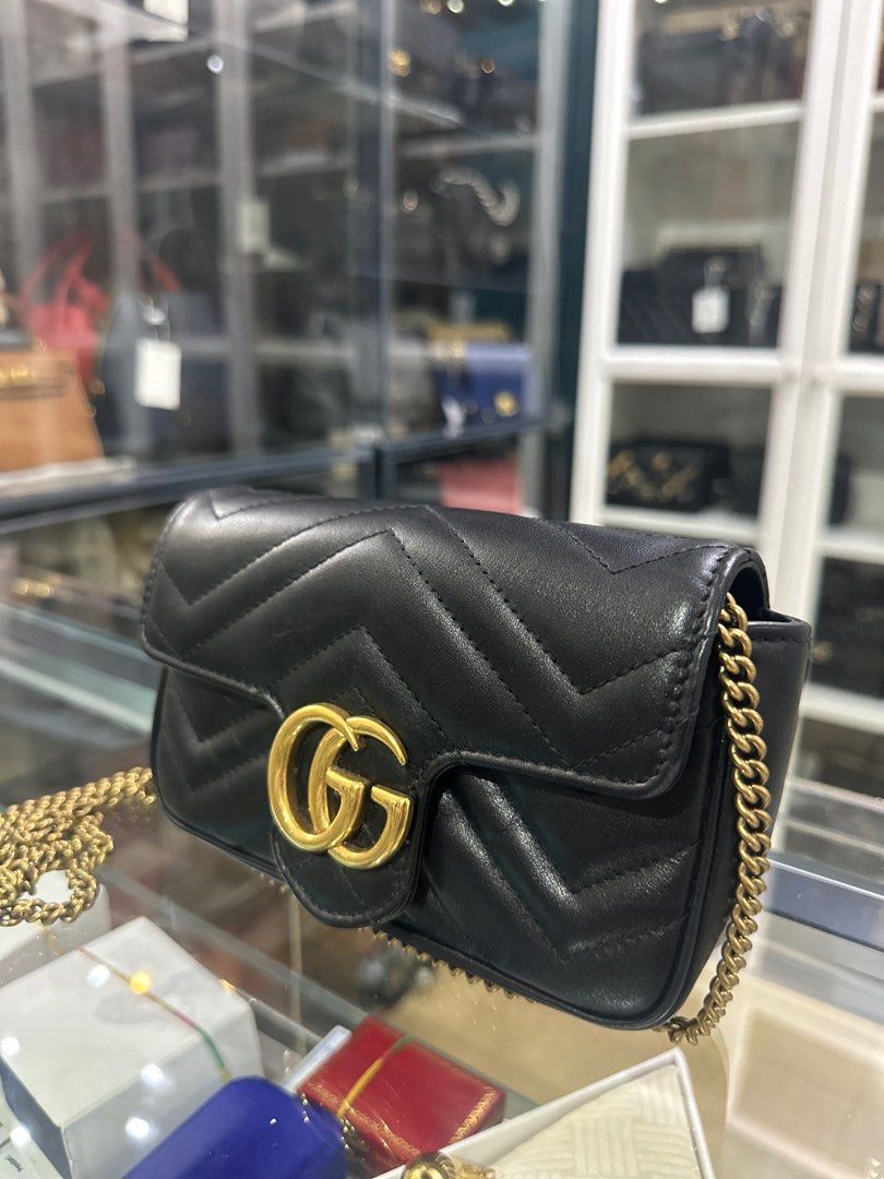 Gucci marmont leather mini chain bag online