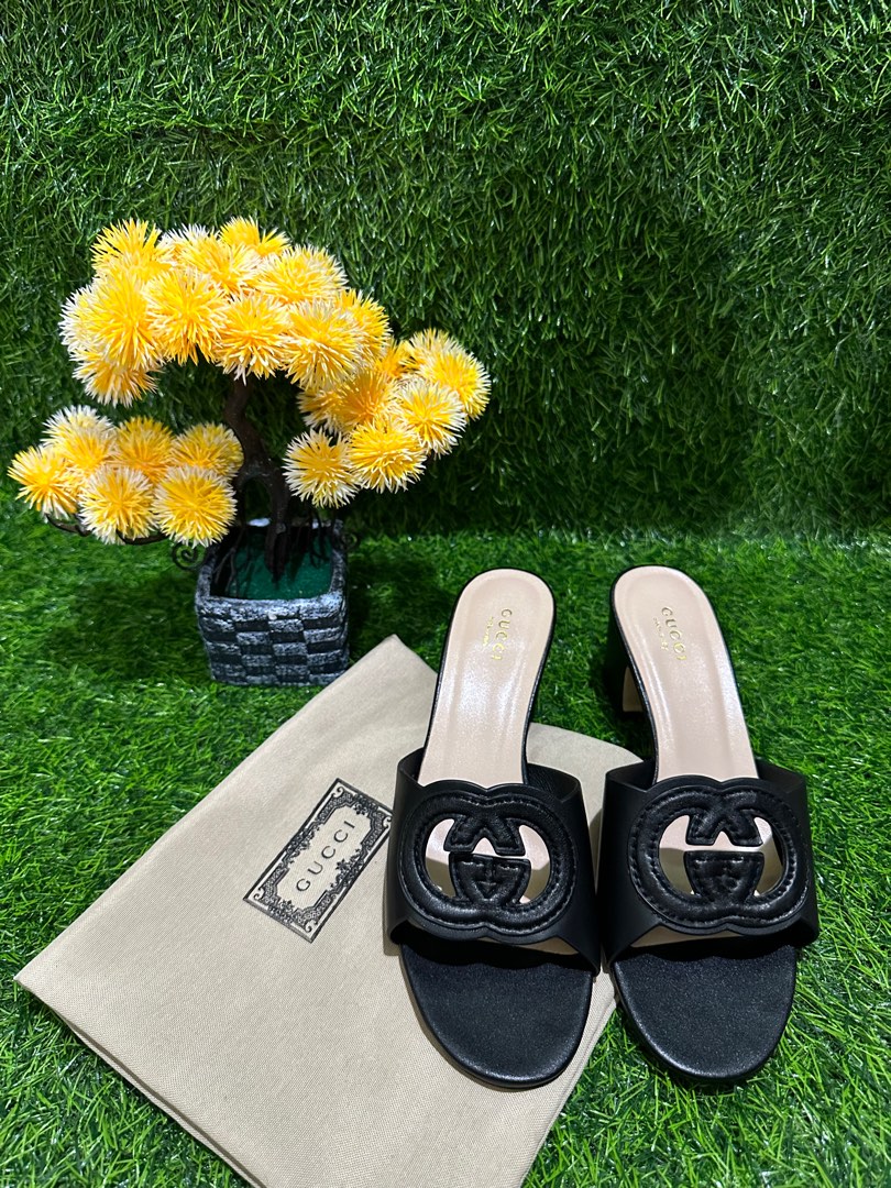 gucci mid heel Women s Fashion Footwear Heels on Carousell