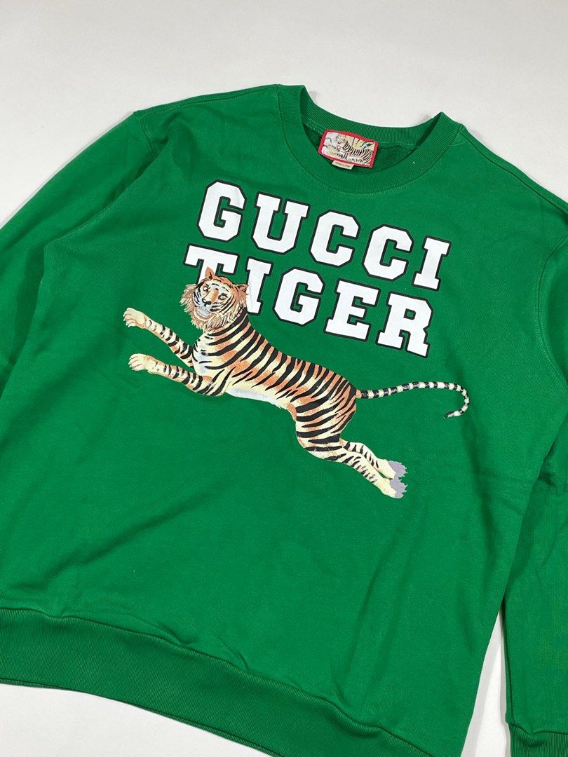 Gucci green tiger hoodie on sale