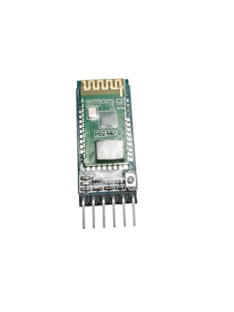 HC-05 WIRELESS BLUETOOTH RF DATA TRANSFER TX RX MODULE 6-PIN, BEST FOR ARDUINO (Category: Computer Parts) located in Quezon City. Submitted by besteinpc (Listing ID 1336451382, Image 1). Description: HC-05 WIRELESS BLUETOOTH RF DATA TRANSFER TX RX MODULE 6-PIN, BEST FOR ARDUINO FEATURES: 👉Operating voltage: 3.6 to 6Vdc. 👉Operating current: 30mA. 👉Communication distance: 10 meters. 👉Working mode: slave. 👉Passcode: 1234. 👉Full-duplex serial i
