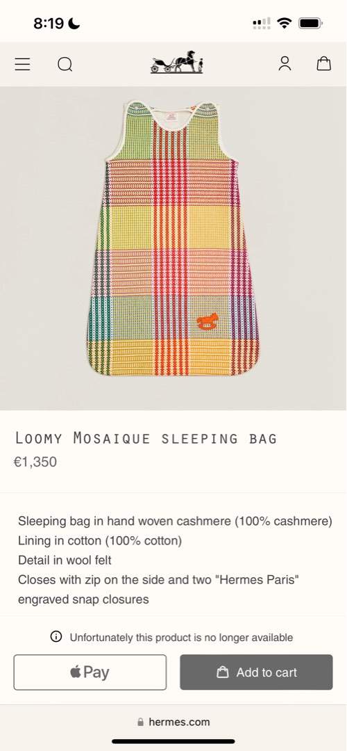 Hermes sleeping bag store