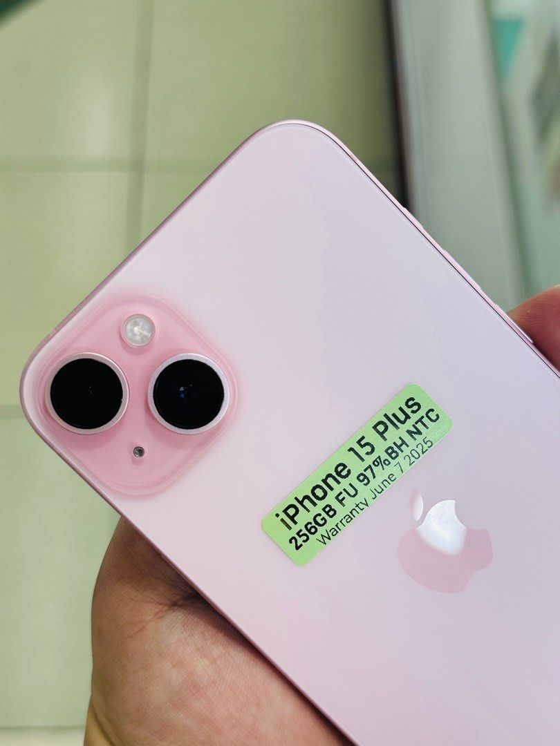 Iphone 15 Plus 256gb 97% batt HK FU (Category: iPhone 15 Series) located in San Juan City. Submitted by javedsgadgetshop (Listing ID 1336355883, Image 3). Description: OPEN FOR INSTALLMENT VIA CREDIT CARD/GGIVES/SPAY/BILLEASE & SWAP/TRADE-IN! BUY AND SELL! Quick Specs : Iphone 15+ •256gb •NTC Variant •97% batt health •Factory Unlock •95% Smoothness •No hidden issue | No Repaired •100% Authentic | Not Refurbished •w/ OEM Charger & store warranty ❣