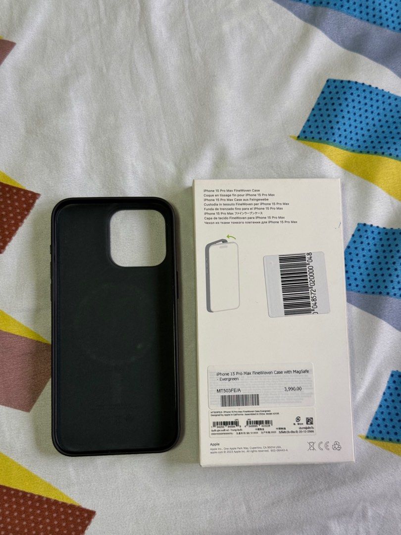 iPhone 15 Pro Max FineWoven Case w Magsafe (Evergreen) (Category: Cases & Sleeves) located in Carmona. Submitted by marlaurente (Listing ID 1336390042, Image 2). Description: rfs: decluttering quezon city, timog, or biñan laguna. can do delivery!.