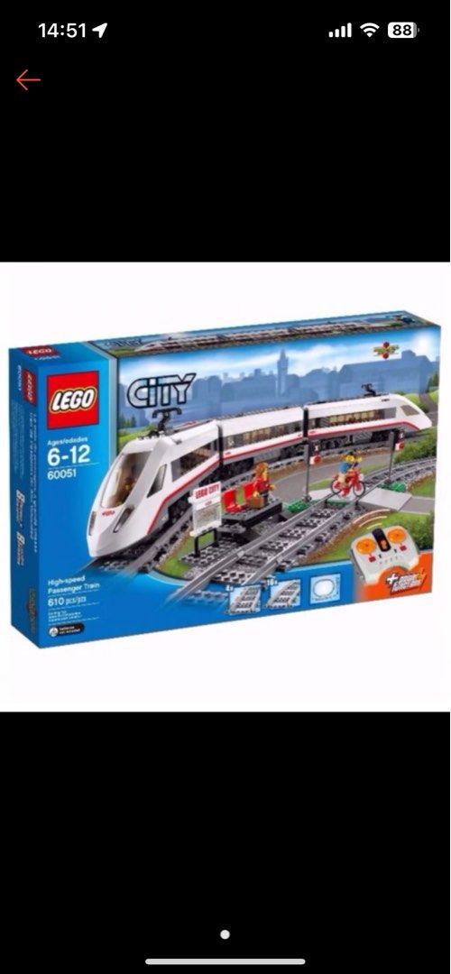 Lego 60051. City high speed passenger train Hobbies Toys Toys Games on Carousell
