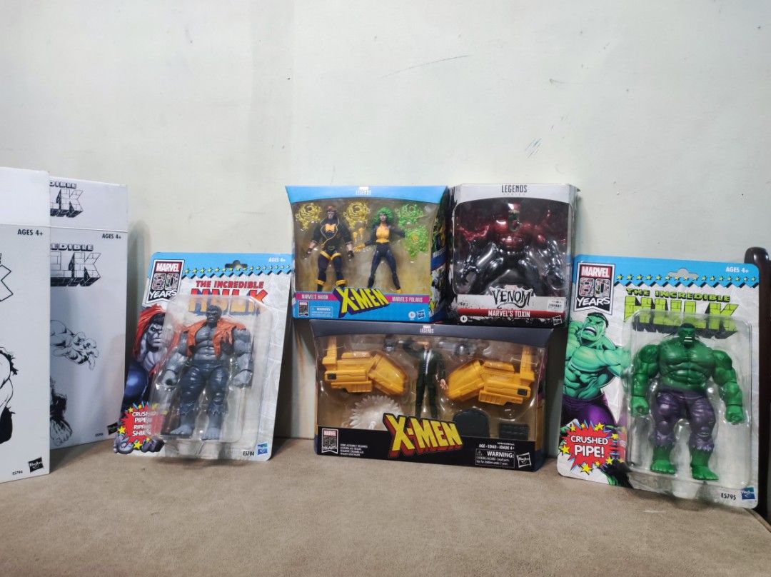 Marvel legends xmen hulk Spider-Man (Category: Figurines & Statues) located in Mandaluyong City. Submitted by elitecollections (Listing ID 1336393930, Image 1). Description: for sale brand new sealed unopened sdcc green hulk misb with box - SOLD sdcc grey hulk misb with box - 3,000 professor x misb - 3,500 havok & polaris 2pack misb - SOLD toxin misb - 1,500 apocalypse misb - 3,200 Spiderman f4 misb - 1,300 thor misb - SOLD sabertooth klb - 2,000