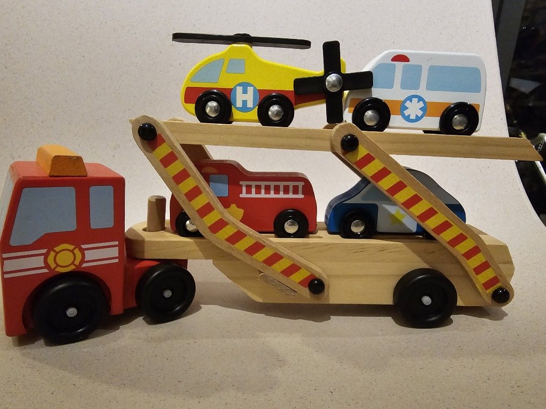 Melissa and doug emergency vehicle carrier store