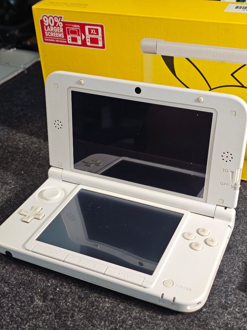 Nintendo 3DS XL Pikachu Yellow Edition (US) (Category: Nintendo) located in Paranaque City. Submitted by john020497 (Listing ID 1336467780, Image 2). Description: - Around 8.5/10 smoothness over all. Good item for collectors. - No issue. - With box, ar cards and manuals. Parañaque area. Delivery via Lalamove/Grab..