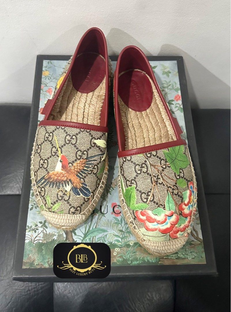 Onhand Authentic Gucci Blooms Espadrilles Flats Shoes Womens Size 37