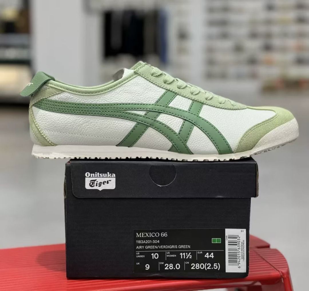 青綠山水66 Onitsuka Tiger】鬼塚虎官方旗艦店金屬感綠色MEXICO 66 SD