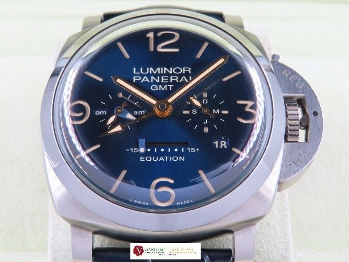 Panerai Luminor 1950 8 Days Equation of Time GMT Titanium Boutique Exclusive Blue Dial PAM 670 U Series November 2018 Luxury Watches on Carousell