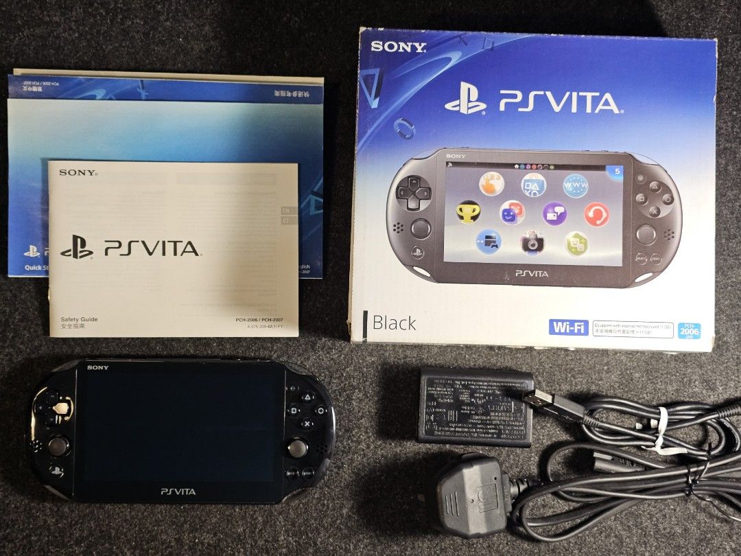 PS Vita Slim Black (Category: PlayStation) located in Paranaque City. Submitted by john020497 (Listing ID 1336485172, Image 1). Description: - Around 9.5/10 smoothness. - No issue. Good item for collectors. - With box, manuals, 16gb official sony memory card and charger. - Non modded but can be modded upon request. Parañaque area. Delivery via Lalamove/Grab..