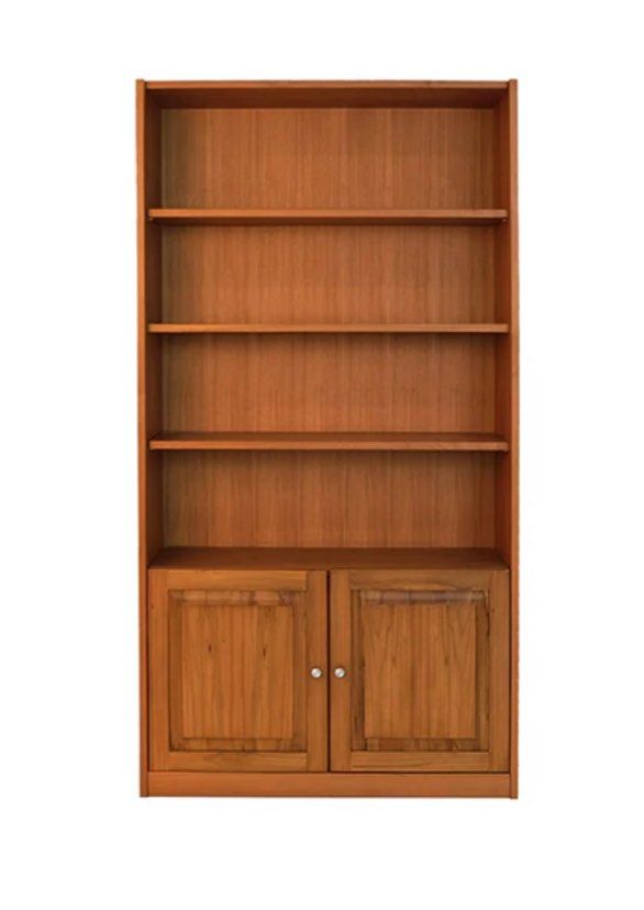 SCANTEAK Hylla Bookcase Bookshelf Teak with Wooden Doors Furniture Home Living Furniture Shelves Cabinets Racks Ready Made on Carousell