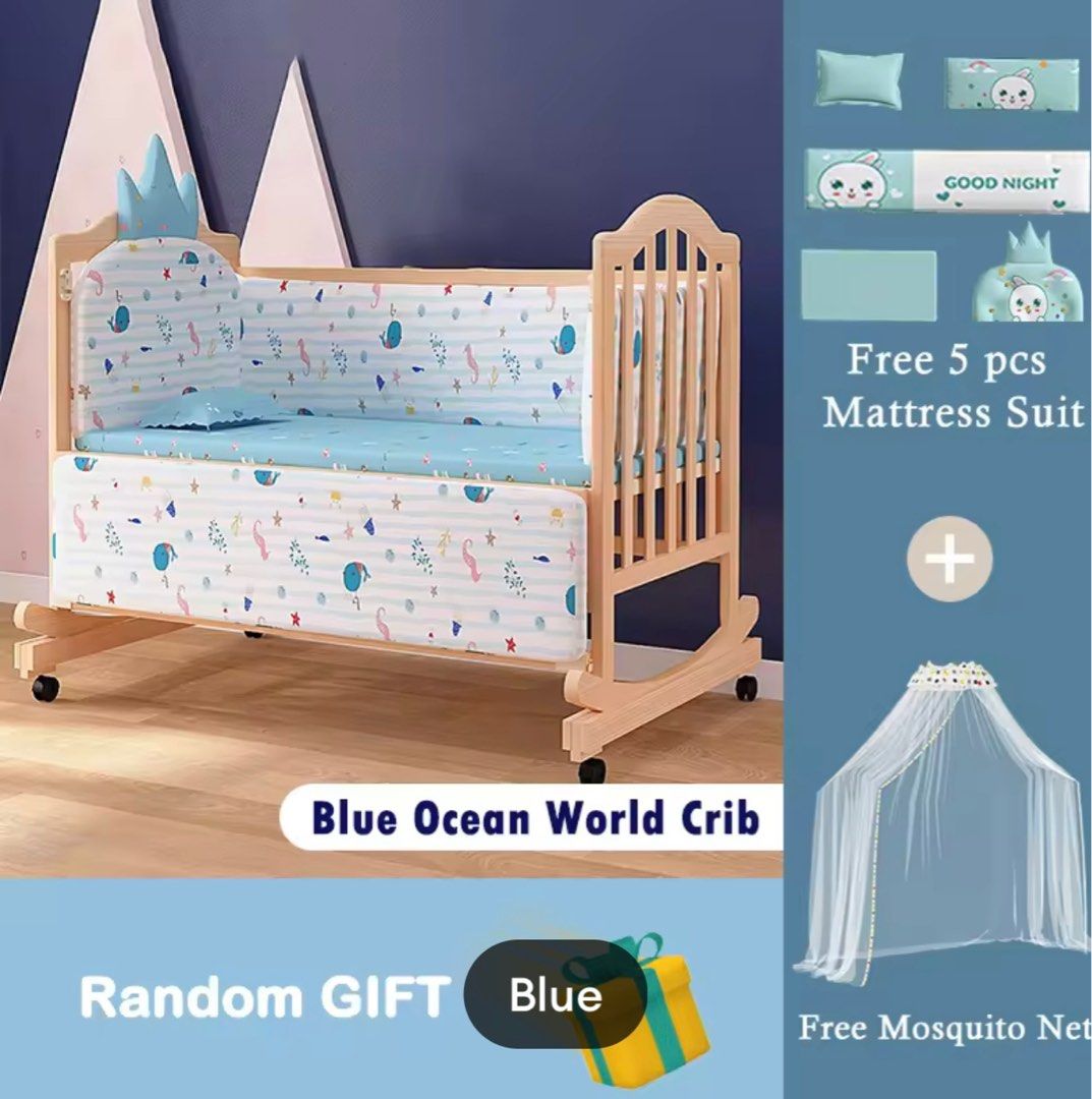Wooden baby cradle second hand shop