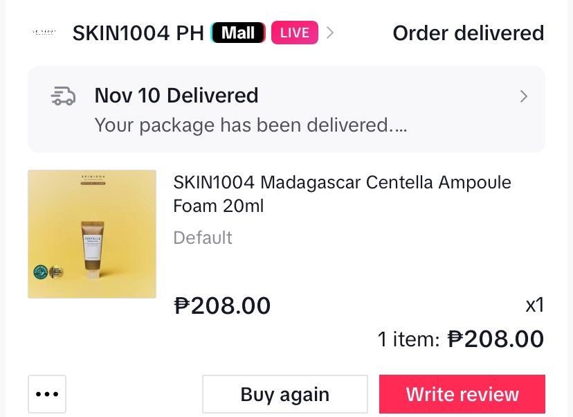 SKIN1004 Madagascar Centella Ampoule Foam 20ml (Category: Face Care) located in Pasay City. Submitted by triexx (Listing ID 1336381439, Image 1). Description: used twice rfs: did not like it with freebies! .