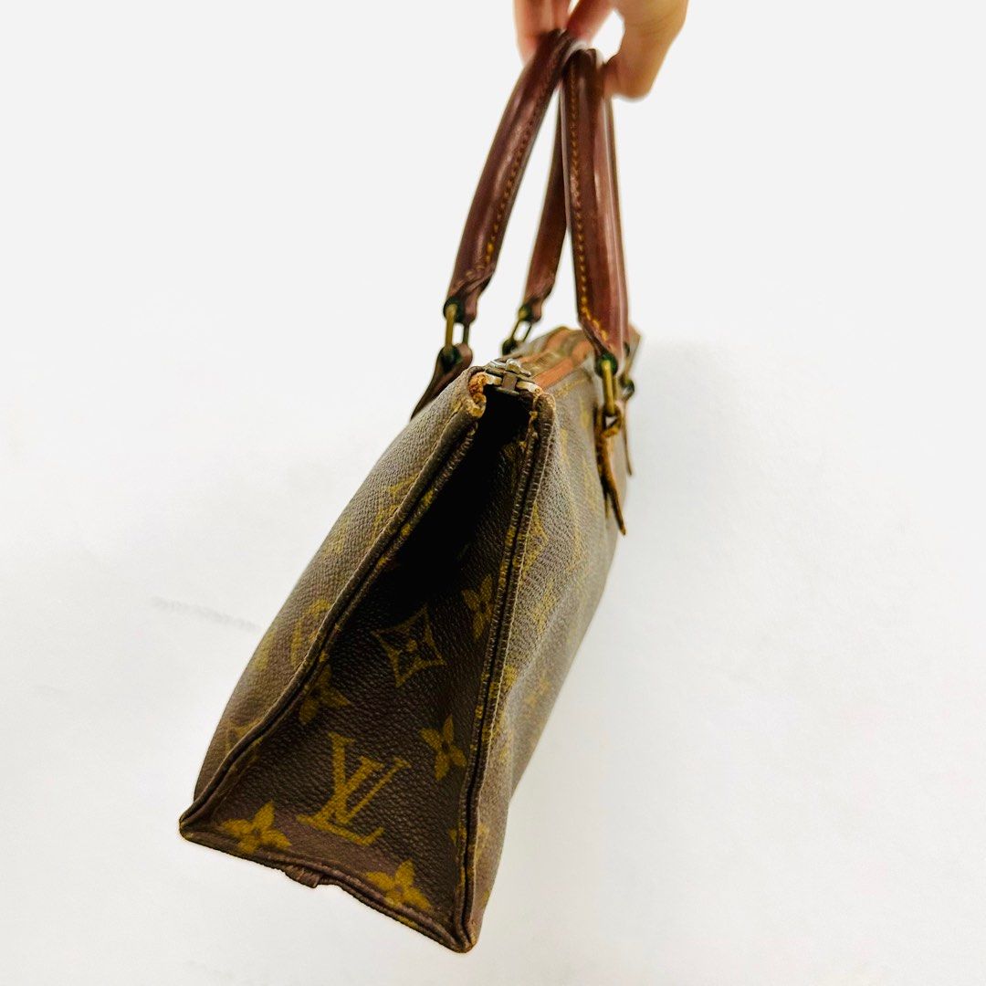 STEAL Louis Vuitton LV Tricot Triangle East West Monogram Logo GHW Vintage Top Handle Boston Tote Bag Authentic Luxury Bags Wallets on Carousell