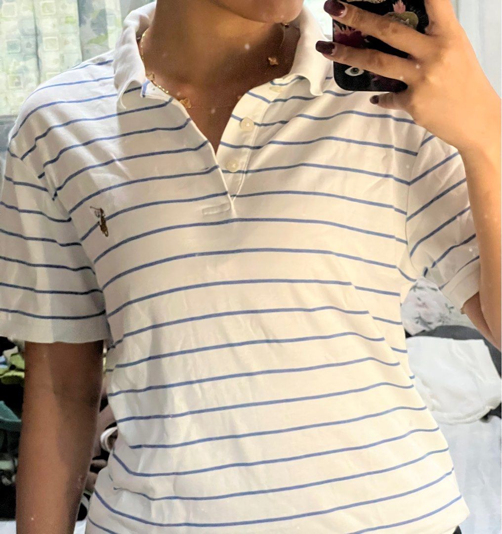 Stripped Polo Shirt Kids (Category: Tshirts & Polo Shirts ) located in Paranaque City. Submitted by flamespicks (Listing ID 1336408806, Image 1). Description: Brand: WH Polo Sport Size: L Condition: Lightly Used Fabric: Cotto Rfs: Decluttering Model's Measurements Bust: 33 Waist: 25 Hips: 35 .