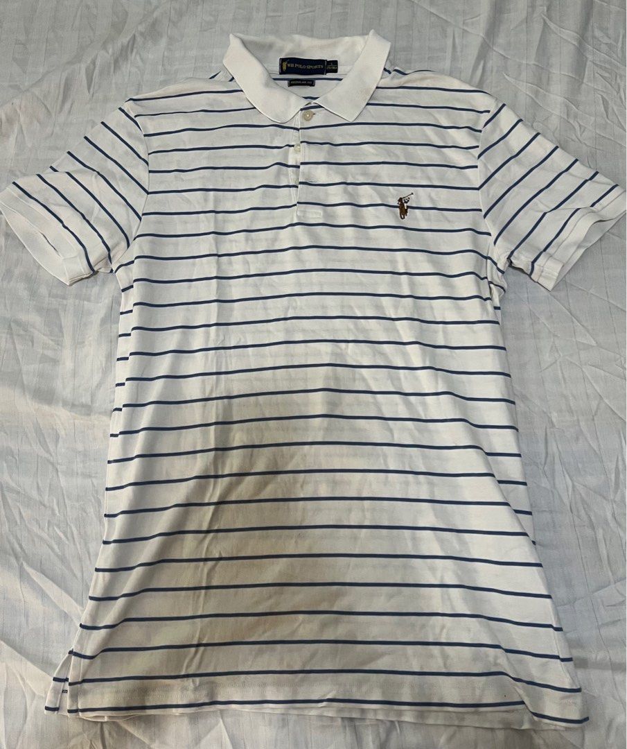 Stripped Polo Shirt Kids (Category: Tshirts & Polo Shirts ) located in Paranaque City. Submitted by flamespicks (Listing ID 1336408806, Image 2). Description: Brand: WH Polo Sport Size: L Condition: Lightly Used Fabric: Cotto Rfs: Decluttering Model's Measurements Bust: 33 Waist: 25 Hips: 35 .