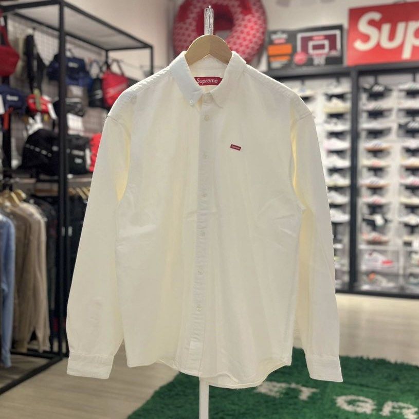 Supreme FW24 Small Box Shirt (White Denim), Men 