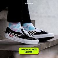 Vans slip on cut and paste black white sale