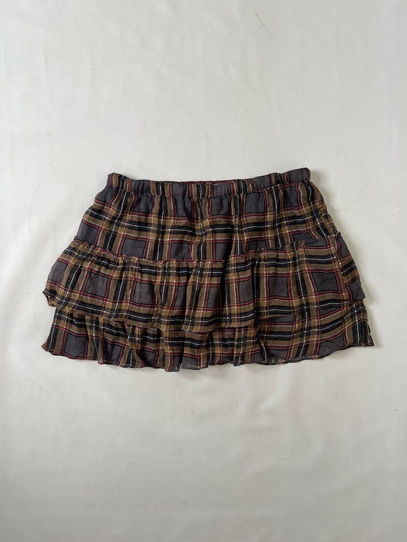 Long plaid skirt xl shop