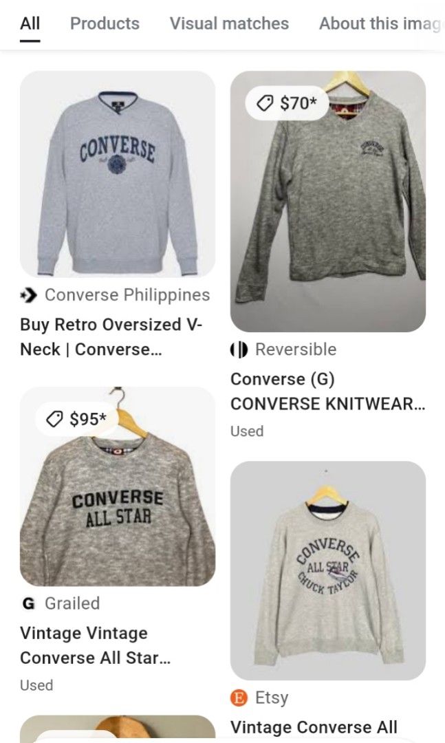 Vintage converse sweatshirt outlet
