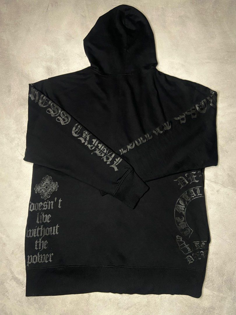 Y2k Defective struct Tribal Cross Chrome Hearts style zipper