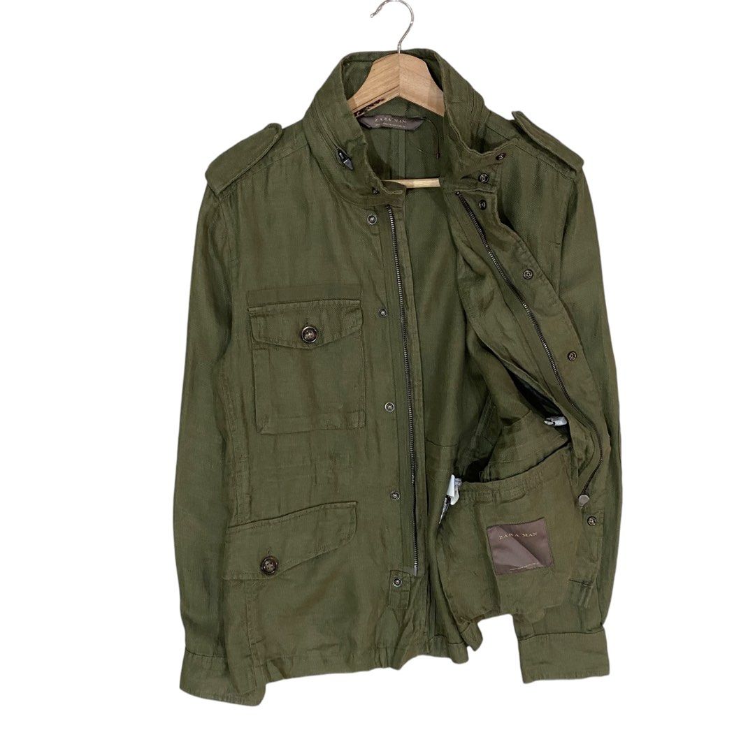 Zara military jacket mens on sale