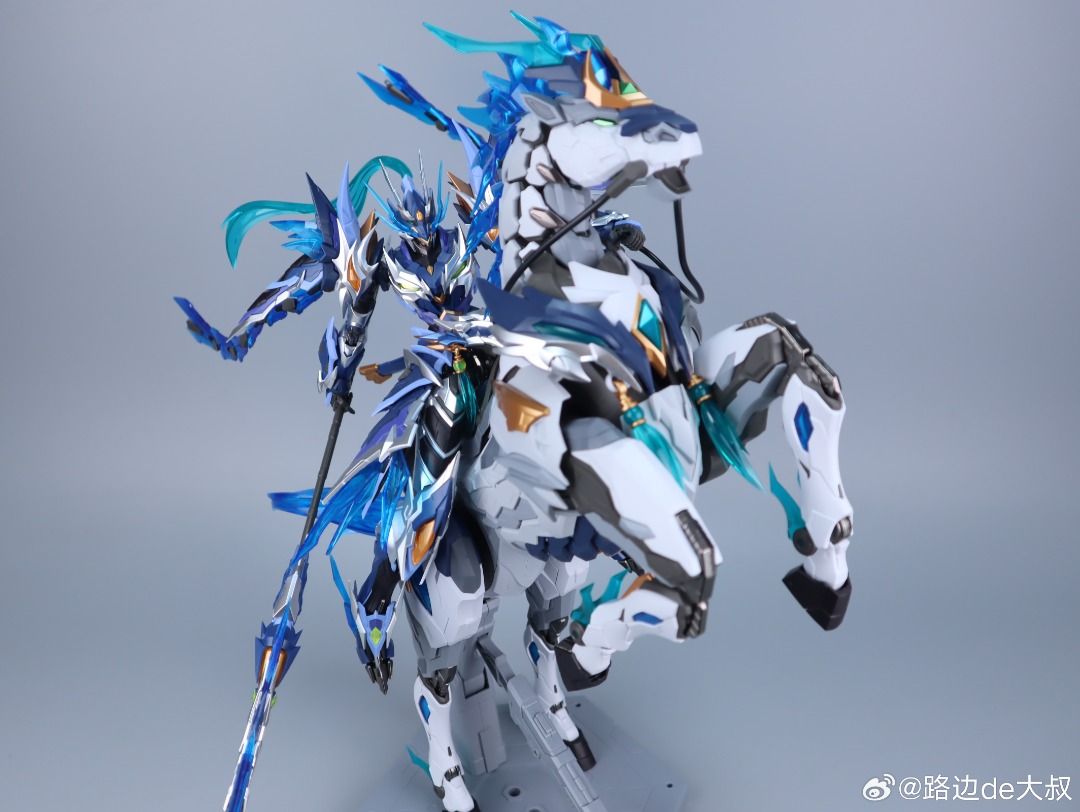 摩動核　趙雲 摩動核天佑星趙雲玉蘭白龍駒合金骨架組裝模型.玩具王國Toyking