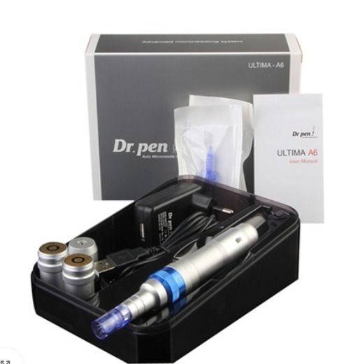 A6 DR. PEN MACHINE WITH FREE PINS (Category: Face Care) located in Quezon City. Submitted by mlacosmetiquenoime (Listing ID 1336545129, Image 1). Description: 7 DAYS REPLACEMENT NO WARRANTY.