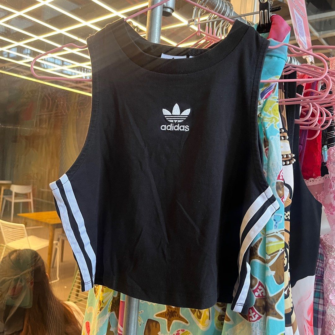 Vintage adidas crop top hotsell