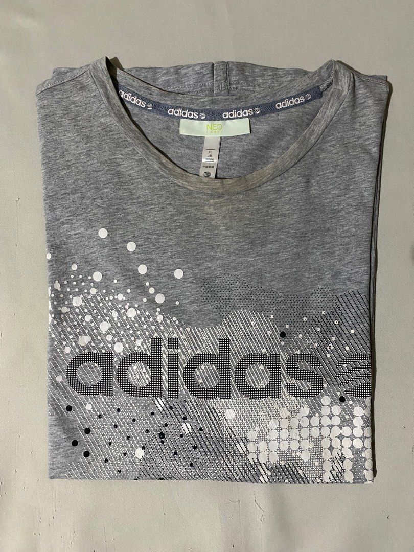 Adidas Neo Gray Shirt Men s Fashion Tops Sets Tshirts Polo Shirts on Carousell
