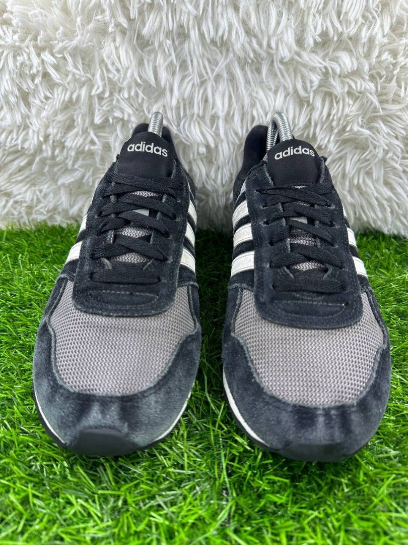 adidas gazelle silver green womens Adidas Neo Run 90s Black White