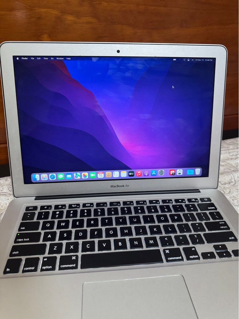 Apple MacBook Air 2017 (Category: Laptops & Notebooks) located in Quezon City. Submitted by buhbyestuff (Listing ID 1336551868, Image 2). Description: Selling my Macbook Air 13” (2017) -Never repaired -has few scratches only (95%smooth) -with original charger Specs: - Storage: 128 GB - Memory: 8 GB - Processor: 1.8 GHz Dual-Core Intel Core i5 - Graphics: Intel HD Graphics 6000 1536 MB.