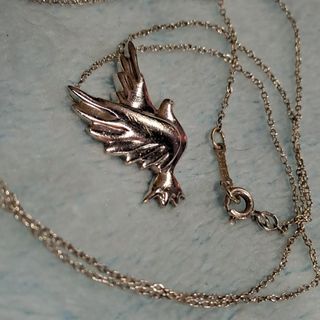 Authentic TIFFANY & CO DOVE SILVER NECKLACE