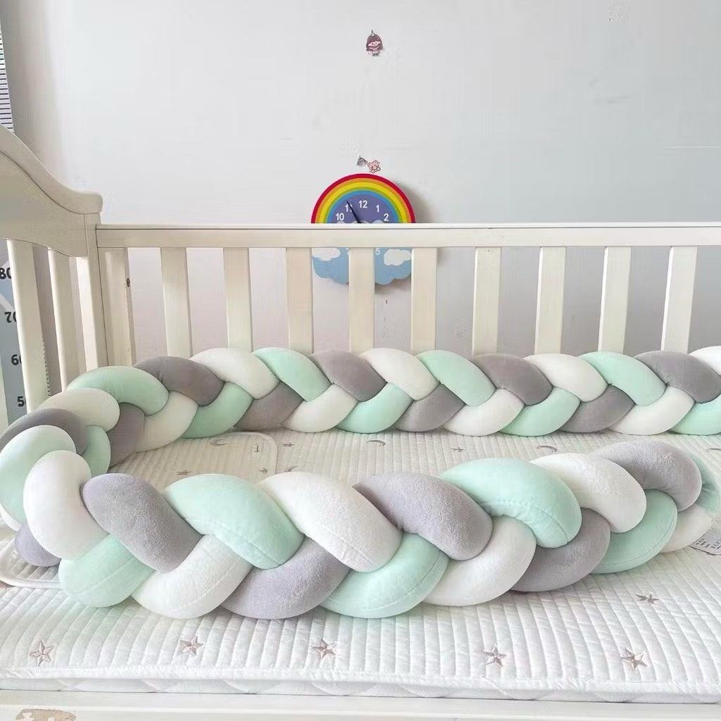 4x Baby Bed Bumper handmade knot (2x 3m, 2x 2m), Babies Kids