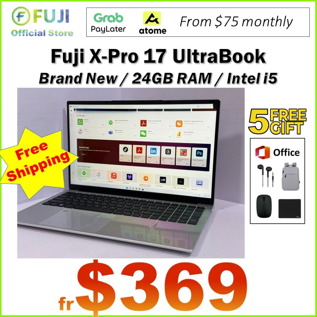 Brand New Fuji X-Pro 17 Intel i5 Laptop - Best For Zoom - Ultra Wide ...