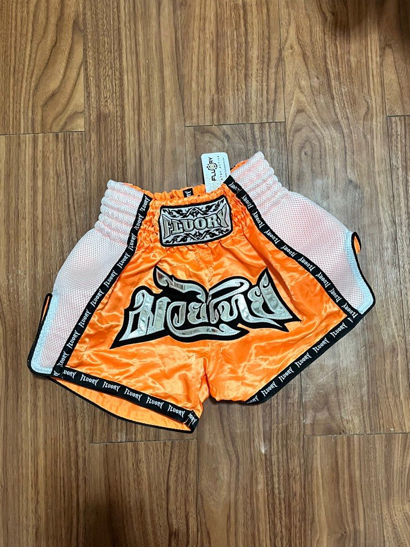 Fluory Muay Thai Shorts (Category: Activewear) located in Manila. Submitted by hellostellaa (Listing ID 1336618109, Image 1). Description: -Brand new (never been used) -With tag -Size Small -Gcash -Lalamove delivery Rfs: too small for me.