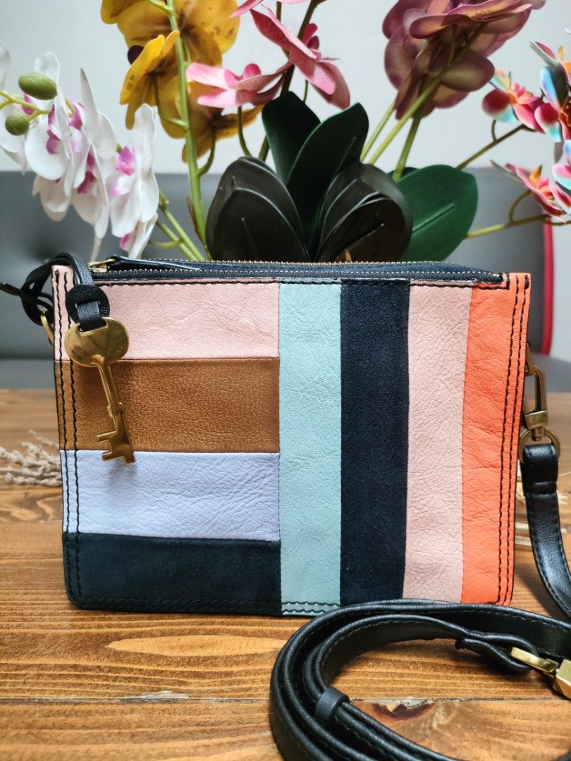 Fossil Campbell Patchwork bag Preloved Fesyen Wanita Tas Dompet di Carousell